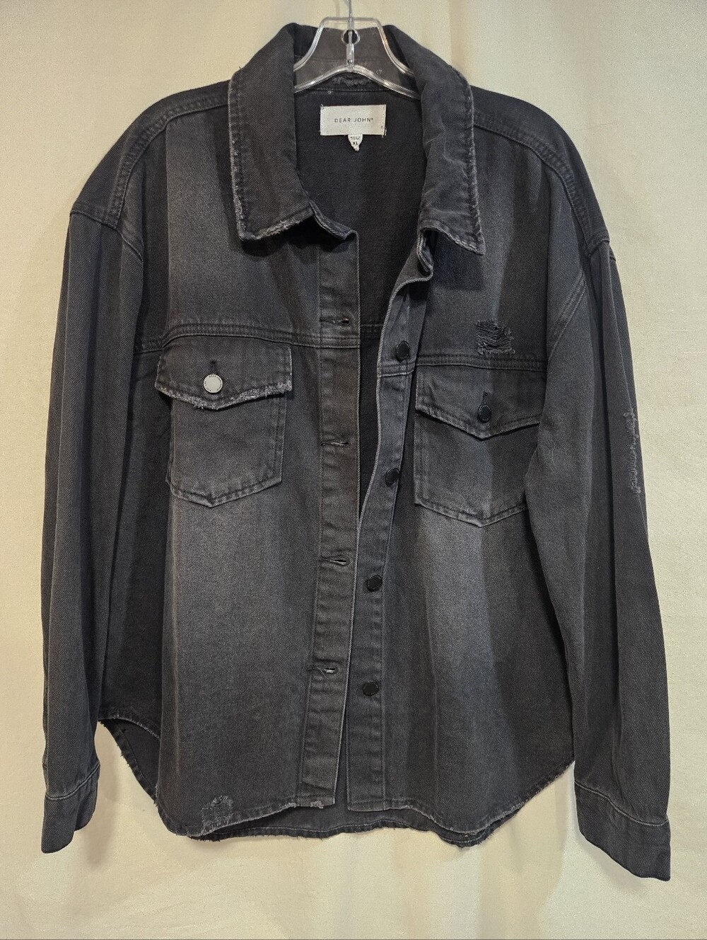 Dear John Washed Black Denim Jacket